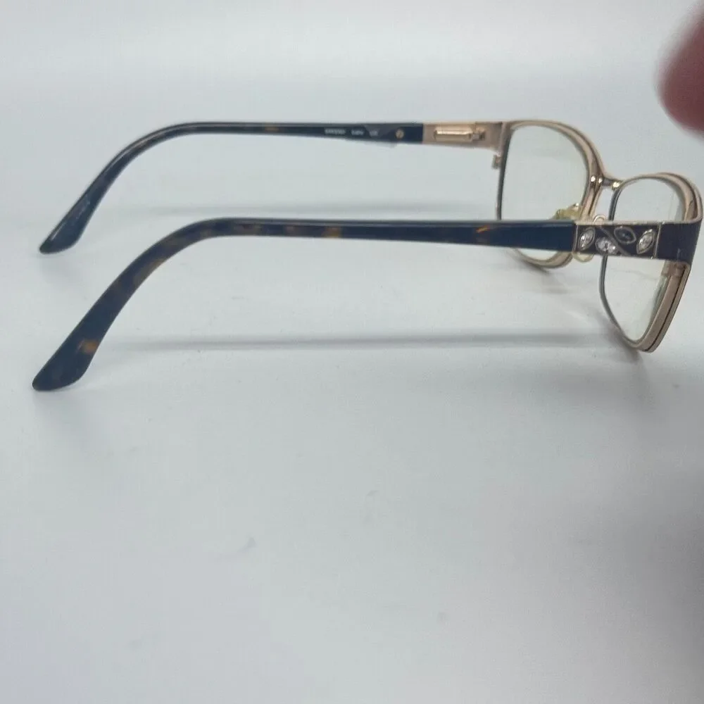 Saks Fifth Avenue Eyeglasses 301 0JDV Brown Gold frames‎ 54-16-135 H15737
